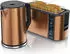 Arendo Frühstücks-Set Wasserkocher mit Temperatureinstellung 1,5l 4 Scheiben Toaster Touch kupfer