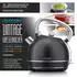 Arendo Frühstücks-Set Wasserkocher Edelstahl 1,7l Toaster 4 Scheiben schwarz