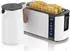 Arendo Frühstücks-Set Wasserkocher mit Temperatureinstellung 1,5l 4 Scheiben Toaster Touch weiß