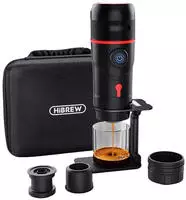 HiBREW H4-Premium 3-in-1 Tragbarer Kaffeeautomat mit H&uuml;lle, 80 W