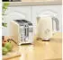 HomCom Wasserkocher Toaster Set 2200 W 1,7 L Wasserkocher 2 Scheiben Toaster Creme