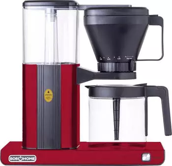 Bob-Home Bob Home Filterkaffeemaschine 1.25l Kaffeekanne Filterkaffee Rot