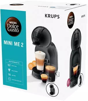 Krups Nescafé Dolce Gusto Mini Me 2 schwarz – Krups Nescafé Dolce Gusto Mini Me 2 – kompakte Kaffeekapselmaschine für vielfältigen Genuss