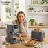 Briebe Nordic Set Kaffeemaschine 20 Bar Toaster 2 Breite Scheiben SKT1221GRY Grau