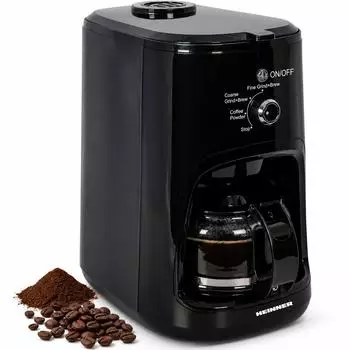 Heinner Filterkaffeemaschine 900 W 0,6 L 36 g Mahlkapazit&auml;t Schwarz