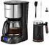 Aigostar 1,5L Kaffeemaschine mit programmierbarer Timer/ Milchaufschäumer 500W