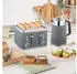 HomCom Frühstücksset (Wasserkocher + Toaster)