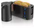 Arendo Set Toaster 4 Scheiben Display Wasserkocher 2200W 1,5L Edelstahl Schwarz