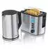 Arendo Frühstücks-Set Edelstahl Wasserkocher Toaster Set Wasserkocher silber