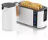 Arendo Set Toaster 4 Scheiben 1500W & Wasserkocher 2200W 1,5L Edelstahl Weiß