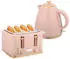 HomCom Frühstück-Set Wasserkocher 1,7L + 4 Scheiben Toaster 2200 W rosa DE800-162V90GY0441