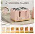 HomCom Frühstück-Set Wasserkocher 1,7L + 4 Scheiben Toaster 2200 W rosa DE800-162V90GY0441