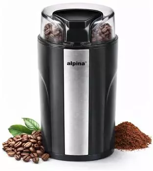 Alpina Kaffeem&uuml;hle Elektrisch 200W Coffee Grinder f&uuml;r 70g Kaffeebohnen Schwarz