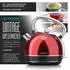 Arendo Frühstücks-Set Wasserkocher 1,7l 4 Scheiben Toaster Frühstücksset Wasserkocher Retro 2200W rot