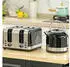 HomCom Wasserkocher- und Toaster-Set 7 Bräunungsstufen 1,7 L Kunststoff Edelstahl