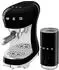 Smeg ECF12BLEU Siebträgermaschine + Milchaufschäumer, schwarz (ECF12BLEU)