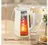 HomCom Wasserkocher Toaster Set -Set mit 1,7L Wasserkocher 2 Scheiben Toaster