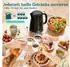 HomCom Wasserkocher Toaster Set Edelstahl 1,7L Wasserkocher 2 Scheiben Schwarz