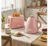 HomCom Wasserkocher- und Toaster-Set 1,7L 2200W Schnellkoch-Wasserkocher Rosa