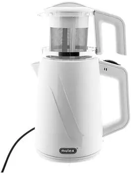 Mulex Tee Express 2-in-1 Teekocher & Wasserkocher 1L + 2L, 1650W, wei&szlig; (MX-045)