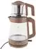 Mulex Tee Express 2-in-1 Teekocher & Wasserkocher aus Glas, 1L + 2L, kupfer (MX-042)