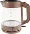 Mulex Tee Express 2-in-1 Teekocher & Wasserkocher aus Glas, 1L + 2L, kupfer (MX-042)