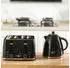 HomCom Wasserkocher mit Toaster 1,7L 4 Toastscheiben Frühstücksset mit 7 Bräunungsgrad