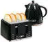 HomCom Wasserkocher mit Toaster 1,7L 4 Toastscheiben Frühstücksset mit 7 Bräunungsgrad