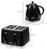 HomCom Wasserkocher mit Toaster 1,7L 4 Toastscheiben Frühstücksset mit 7 Bräunungsgrad