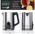 Arendo Frühstücks-Set Edelstahl Wasserkocher Toaster Set silber