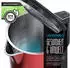 Arendo Set Wasserkocher 1,5L Toaster 4 Scheiben Eierkocher 1-6 Eier 400W Rot