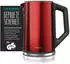 Arendo Set Wasserkocher 1,5L Toaster 4 Scheiben Eierkocher 1-6 Eier 400W Rot