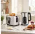 HomCom Wasserkocher Toaster Set mit 2200 W 1,5 L Wasserkocher 2 Scheiben Toaster DE800-356V90SR0431