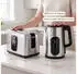 HomCom Wasserkocher Toaster Set mit 2200 W 1,5 L Wasserkocher 2 Scheiben Toaster DE800-356V90SR0431