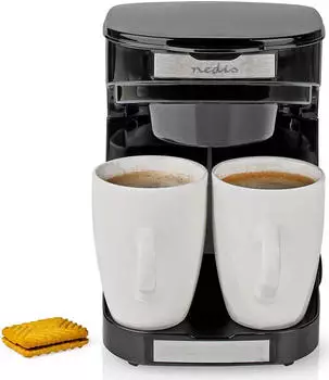 Nedis KACM140EBK Zwei-Tassen-Kaffeemaschine