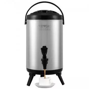 VEVOR Isolierter Getr&auml;nkespender 7,6L, Edelstahl, warm/kalt