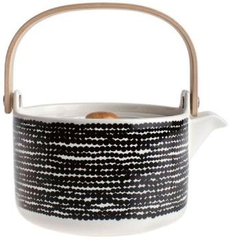 Marimekko Oiva Räsymatto Teekanne schwarz 0,7l