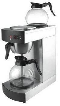 Lacor 69272 Elektrische Kaffeemaschine mit 2 Krügen 2100W 1.8litros Grau