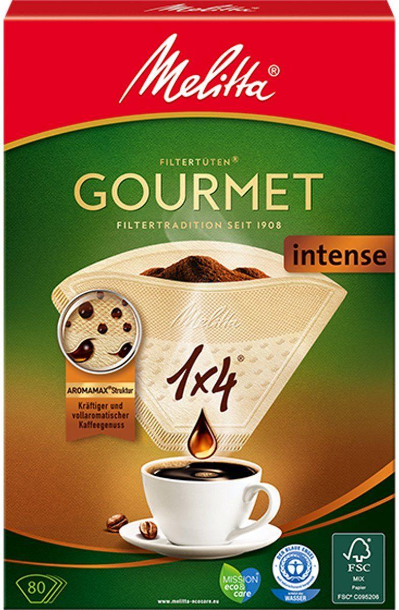 Melitta 1x4 Gourmet Intense Kaffeefilter naturbraun 80 St. Test: ❤️ TOP  Angebote ab 2,79 € (Mai 2022) Testbericht.de