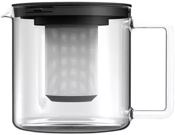 Bohemia Kanne zylindrisch mit Metallsieb 1,3 l