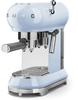 Smeg Espressomaschine ECF01PBEU 50er Retro Style, mit Siebträger, 15 bar, 1 Liter,