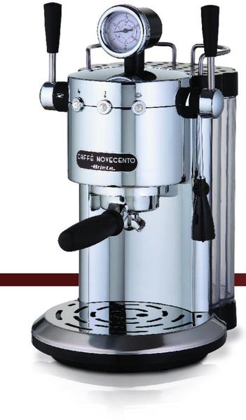 Ariete Espressomaschine Siebträger-Espressomaschine Cafè Novecento, silberfarben