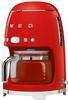 Smeg Kaffeemaschine DCF02RDEU 50er Retro Style, bis 10 Tassen, 1,25 Liter, rot, mit