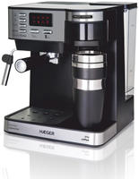 Haeger CM-145.008A, Espressomaschine, 1,2 l, Gemahlener Kaffee, 1450 W, Schwarz,