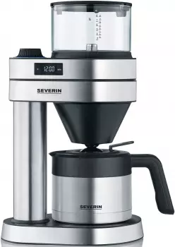Severin KA 5763 Caprice Filterkaffeemaschine Schwarz matt geb&uuml;rstet