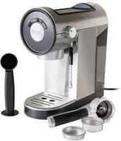 Unold Piccopresso Espressomaschine mit Siebtr&auml;ger Edelstahl, Schwarz 1360W