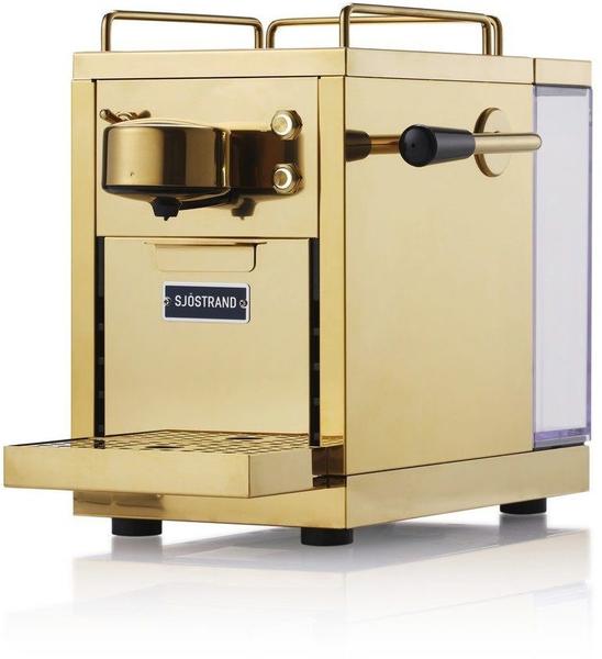 Kaffeekapselmaschine Ausstattung & Handhabung Sjöstrand Espresso-Kapselmaschine Messing Gold