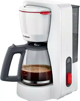 Bosch TKA3M131 MyMoment Kaffeemaschine mit Glaskanne weiß