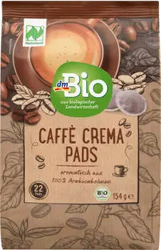 Dm Bio Caff&egrave; Crema Pads, Naturland, 22 Pads