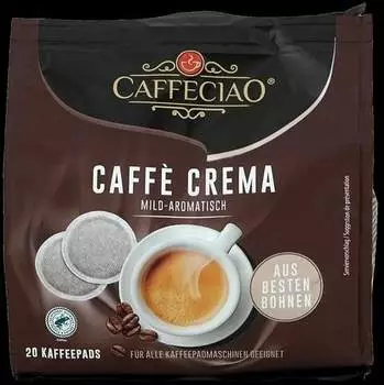 Caffeciao Caff&egrave; Crema, 20 Pads